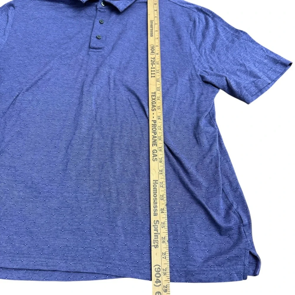 Jos A Bank Traveler Mens XL Purple‎ Geo Print Short Sleeve Polo Shirt